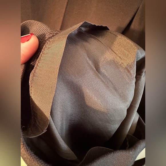 LAUREN RALPH LAUREN PETITE Brown 100% Wool Leather Trim 14P Straight Leg Career - Picture 7 of 13